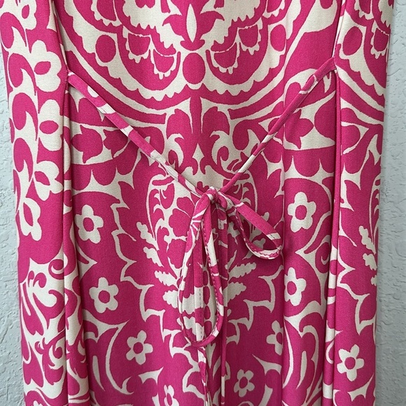 INC International Concepts Pink and Tan Floral Pint Sleeveless Mini Dress Size M - Picture 6 of 10